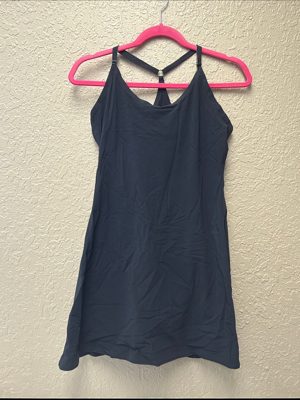 Outdoor Voices small Sleek Black Mini Slip Dress with Strappy Back